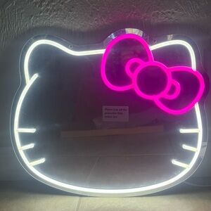 Amazon Neon Cat Mirror with Pink Bow